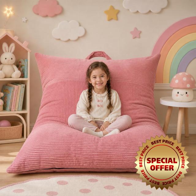 HUGHEAVEN Comfy 3-in-1 Kids Bean Bag Chair
