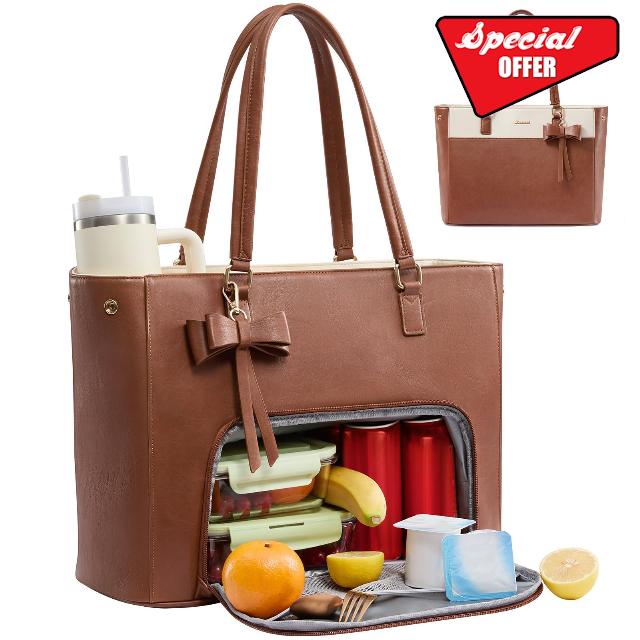 LOVEVOOK Work Tote Bag with Lunch Compartment