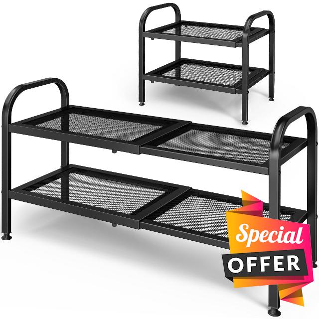 Kitsure Metal Expandable Shoe Rack