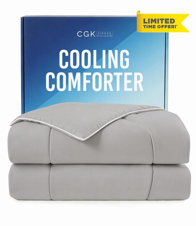 Cooling Comforter King Size - Cooling Summer Blanket - 104x90 (Light Grey) | For Hot Sleepers and Night Sweats