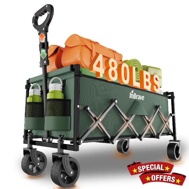 34" Extra Long Collapsible Wagon Cart