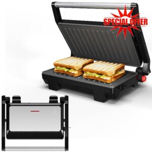 Panini Press Grill Indoor: Sandwich Maker with Nonstick Plates