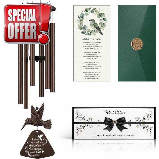 36" Memorial Wind Chimes for Outside