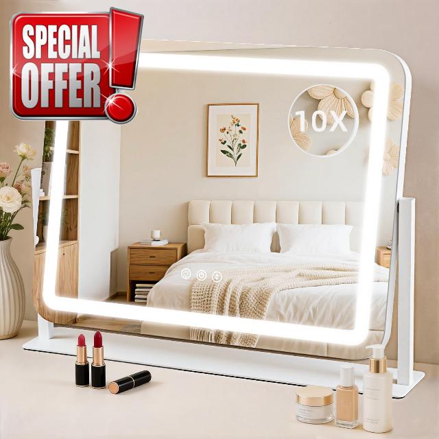 Vanity Mirror with Lights 22"x17"