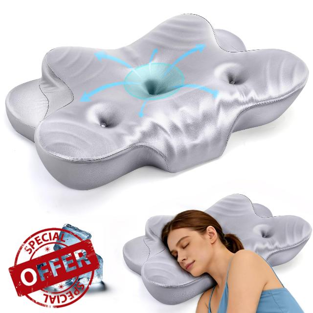 CCidea Dual Ear Relief Zone Contour Pillow
