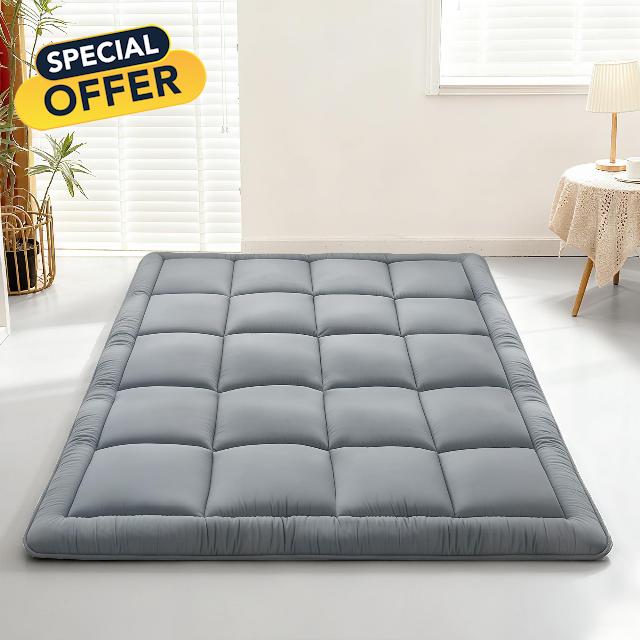 Twin Size Grey Japanese Floor Mattress Futon