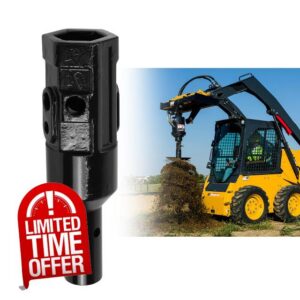 23-050 2 inch Auger Adapter-2" Female Hex to 2" Male Round