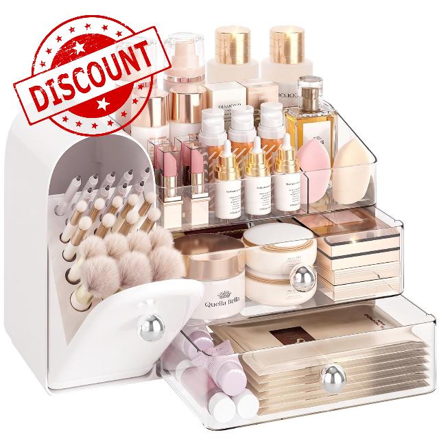 Delamu Large Makeup Organizer for Vanity