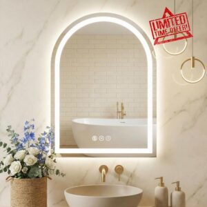 LED Bathroom Mirror with Lights 24"x36" Anti-Fog
