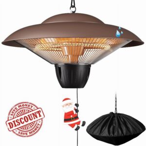 Patio Heater for Outdoor Use 1500W Electric Infrared Hanging Heater