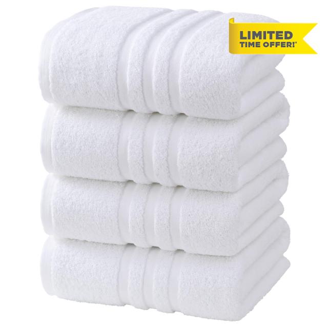 Velqora Large Bath Towels 4 Pack