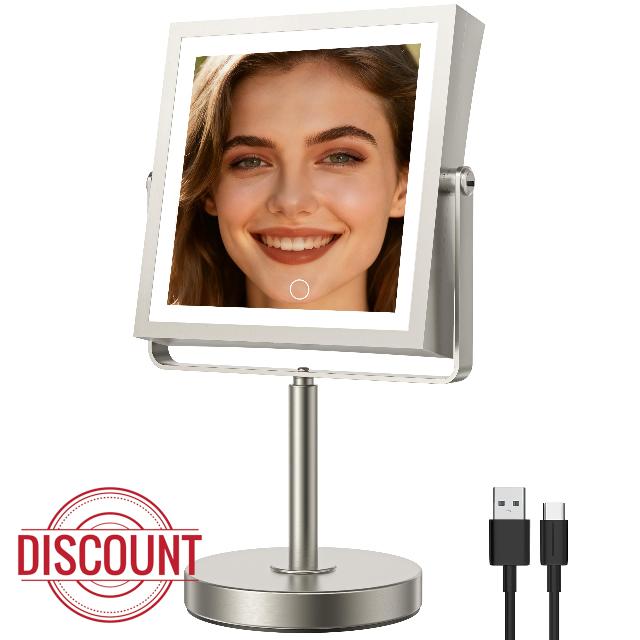 1X/10X Makeup Mirror with Lights
