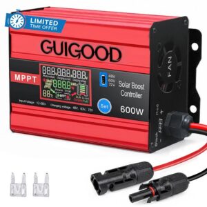 15A Boost MPPT Solar Charge Controller 600W|12-60V to 48/60/72V Step-Up                                                          99% MPPT Tracking