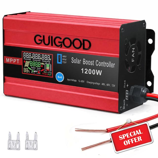 30A Boost MPPT Solar Charge Controller 1200W|12-60V to 48/60/72V Step-Up                                                          99% MPPT Tracking