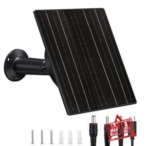 10W Solar Panel with 10400mAh Battery for Security Cameras                                                          5V and 12V Adjustable Output