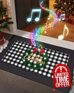 DEXI Merry Christmas Front Door Mat with Light & Music