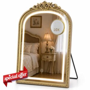 Vintage Makeup Vanity Mirror with 3-Color Lights