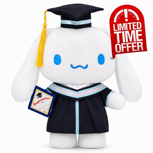 RELIGES 11 Inch Graduation Plush Cat