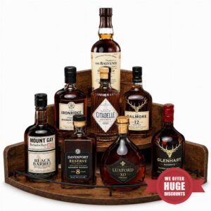 Corner Liquor Bottle Display Shelf
