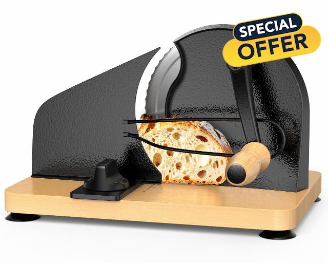 Upgraded Manual Bread Slicer for Homemade Sourdough Bread Adjustable Thickness& Evenly Slicing