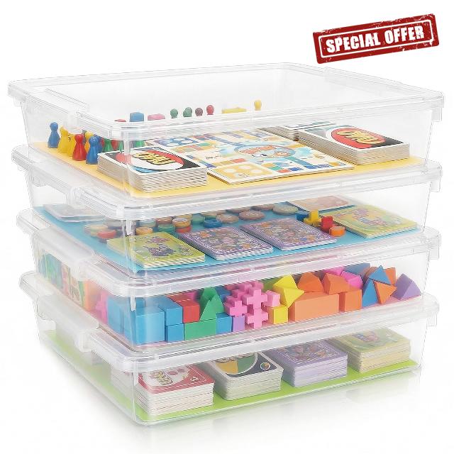 4 Pack Board Game Storage