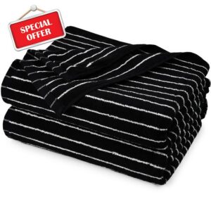 Black Bath Towels Set of 2