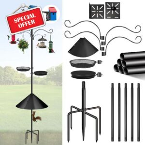92-Inch Thickened Bird Feeder Pole with Squirrel Proof Design | 2-in-1 Bird house Bracket