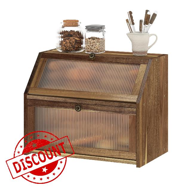 Kitsanery Bread Box for Kitchen Countertop