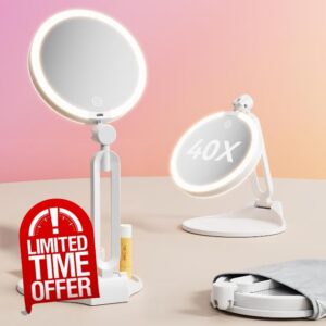 Travel Makeup Mirror with Lights