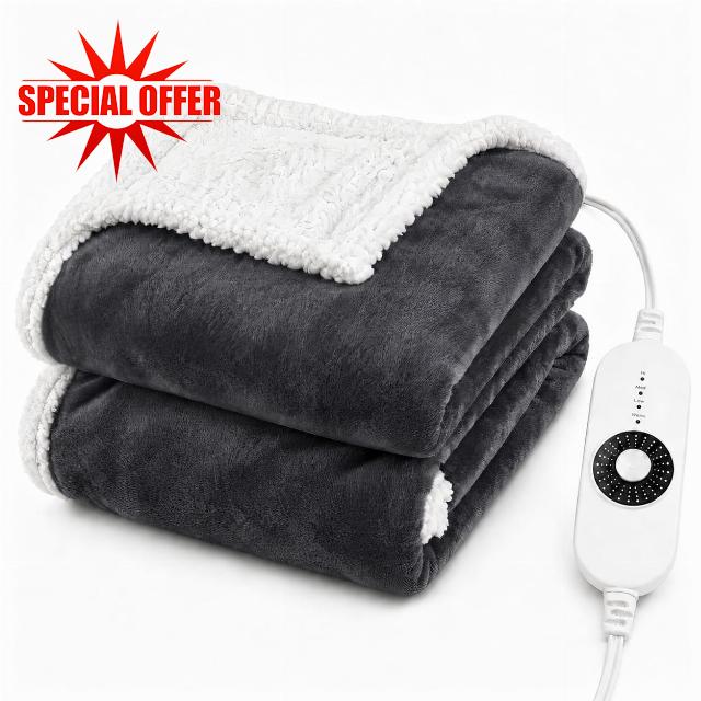 Electric Heated Throw Blanket 50" x 60"