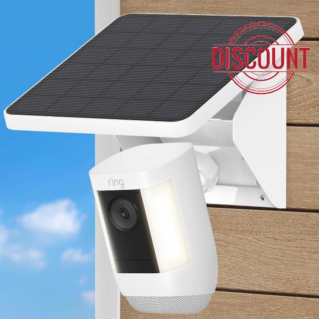 2-in-1 Solar Panel Charging Mount for Ring Cameras