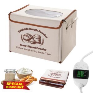 Foldable Dough Proofer Box with 70-130°F Temp Control & 12H Timer | Sourdough Proofing Box For Sourdough