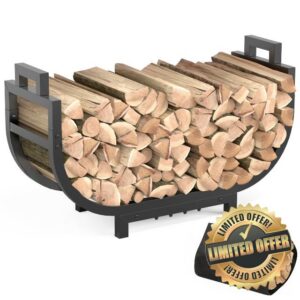 30 Inch Firewood Rack Outdoor Indoor with Handle and Log Carrier Bag