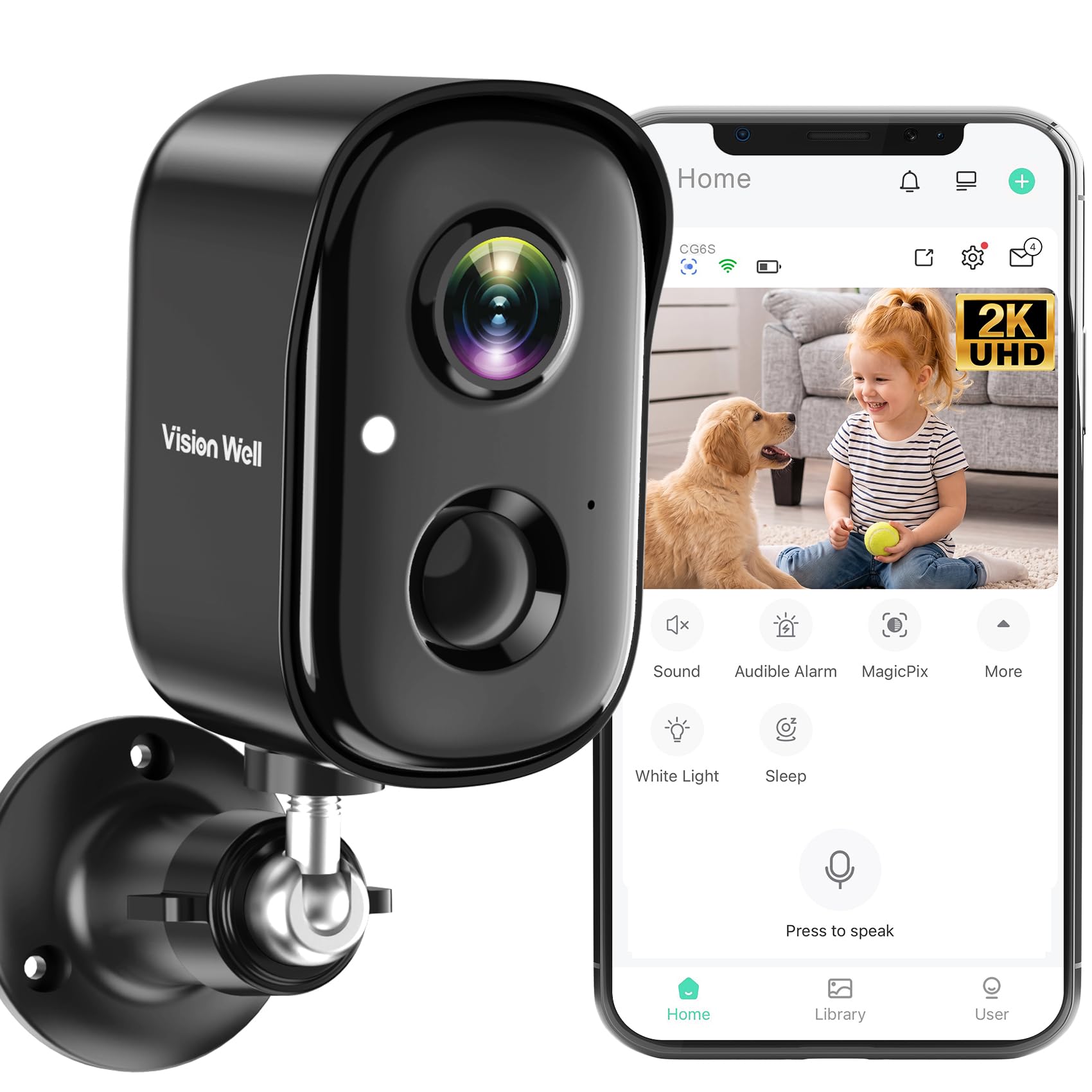 Cloud & SD Storage-Jet Black Camera