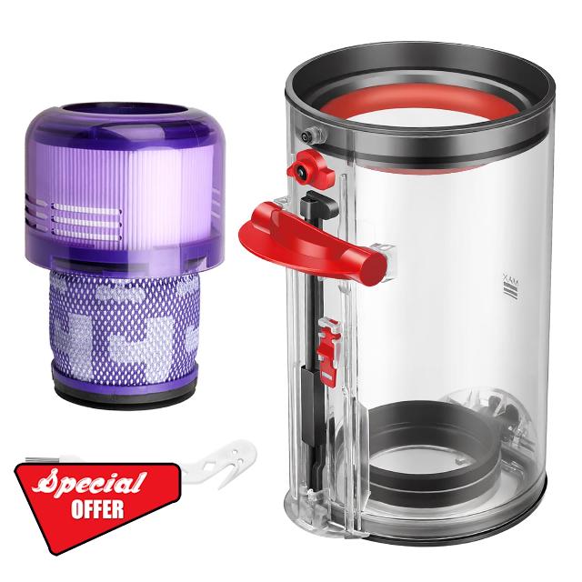 Upgraded V11 V15 Vacuum Filter & Dust Bin Canister Replacement Parts for Dyson V11 V15 SV14 SV15 SV22 Vacuum Cleaner