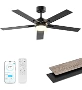 Obabala Smart Ceiling Fan with Light 52 Inch, DC Motor Ceiling Fan with Remote and APP Control, D...