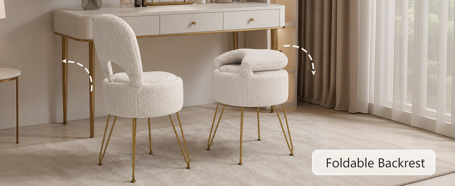 white vanity stool-PC