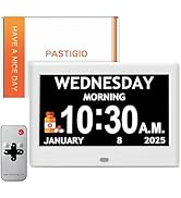 7'' Digital Clock, Dementia Clock With Date And Time, 10 Reminders, 6 Alarms, Auto-Dimming, Auto ...