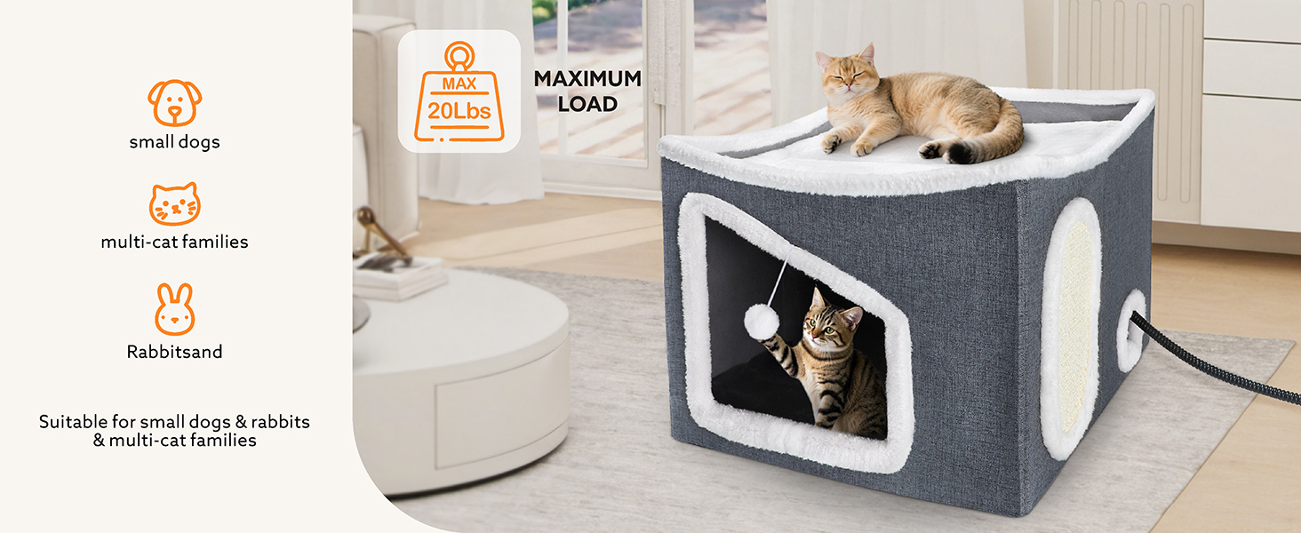 clawsable heated cat house