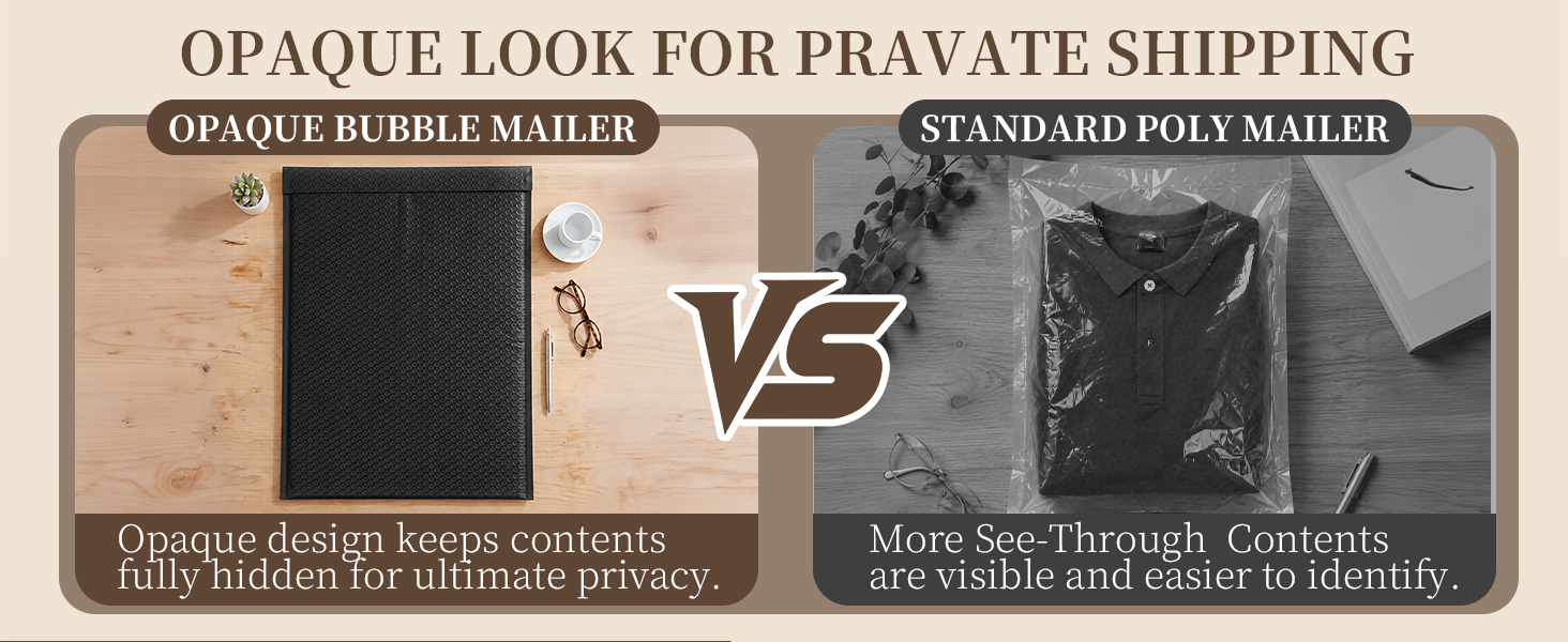 Opaque padded envelopes