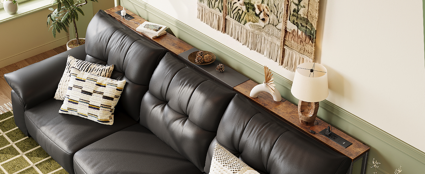 Behind Couch Table with Outlets