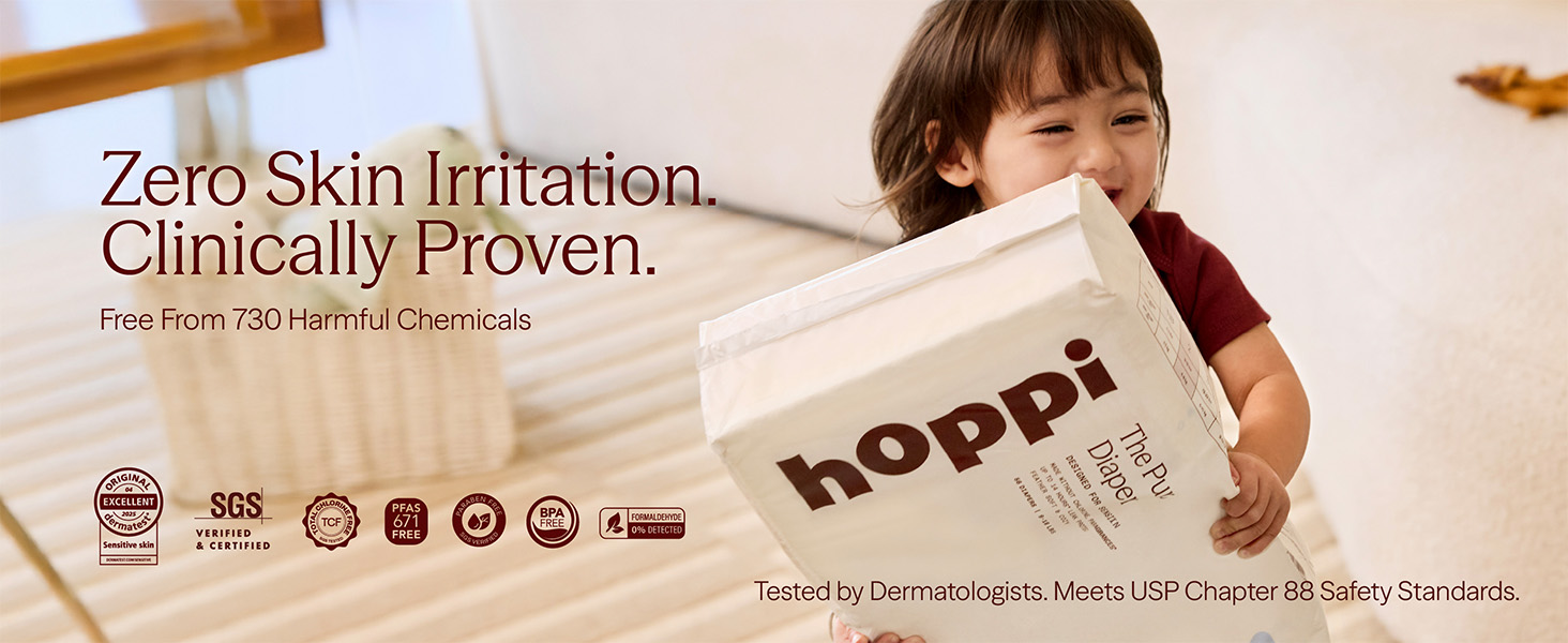 Dermatologist tested toddler training pants, chemical free and non toxic pull up baby diapers