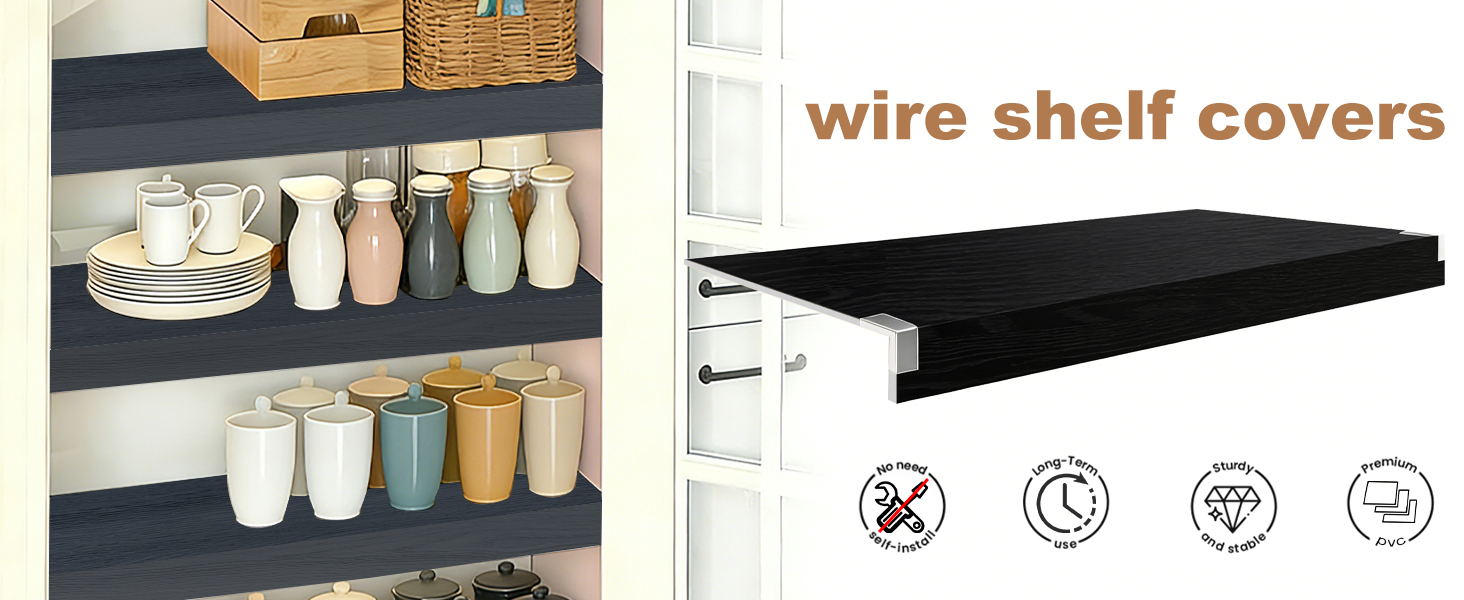 Wire Shelf Cover Rack Covers for Pantry Shelving Wire Shelves Liners Floating Shelves Kitchen