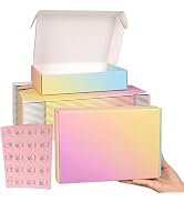 Shipping Boxes Medium 10x8x2", 30 Pack Colorful Mailer Boxes for Packaging, Corrugated Cardboard ...