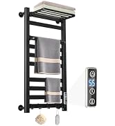AyiDrmjj Heated Towel Rack for Bathroom Towel Warmer Racks Wall Mounted with Timer & Temperature ...