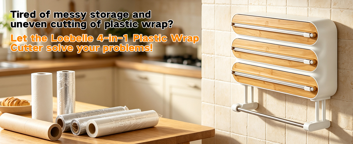 Plastic Wrap Dispenser with Cutter