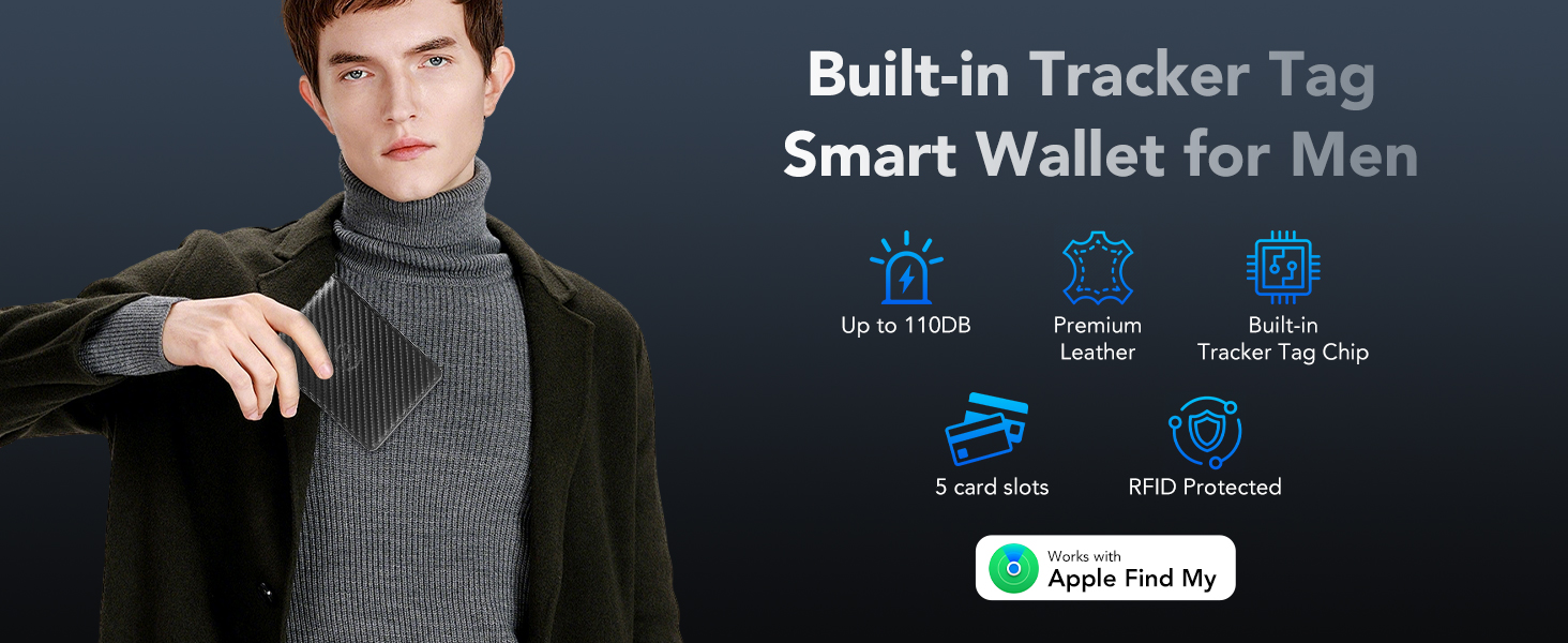 Tracker Tag Smart Wallet for men