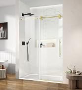 AquivaCoast Frameless Sliding Shower Door, 60