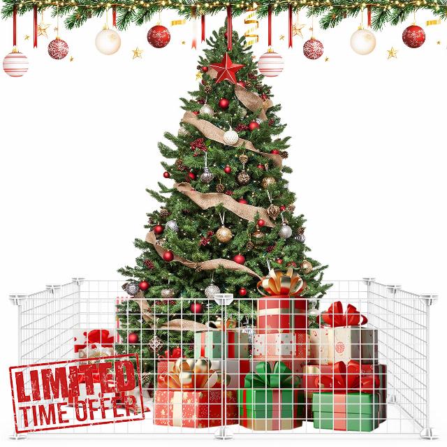 8 Pieces Christmas Tree Fences