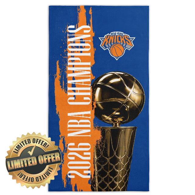 Northwest New York Knicks 2026 NBA Champions Beach Towel